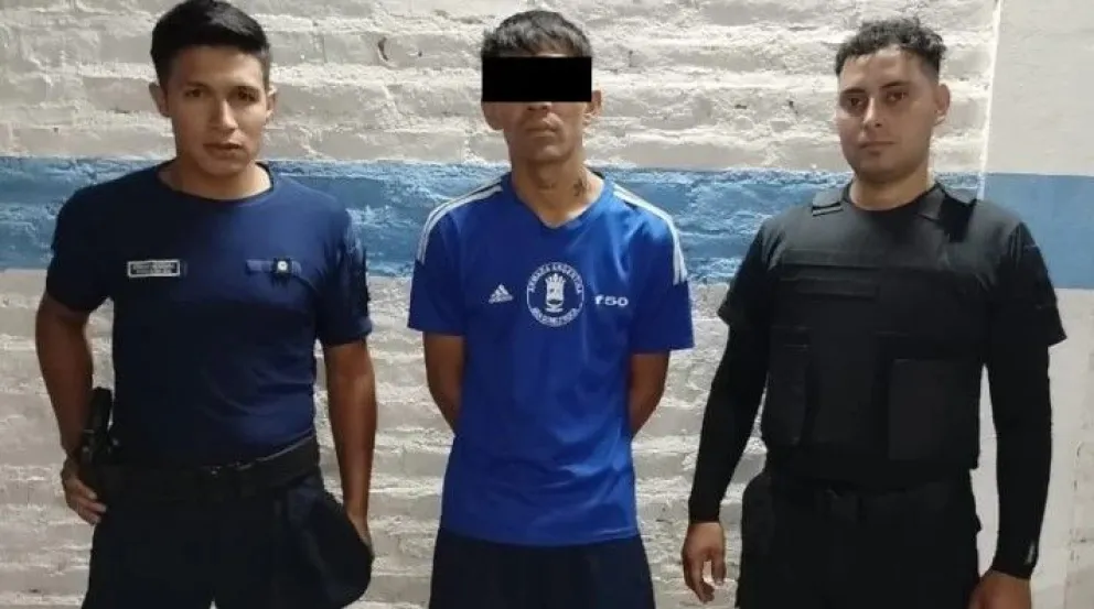 Franco Bela, ya detenido.