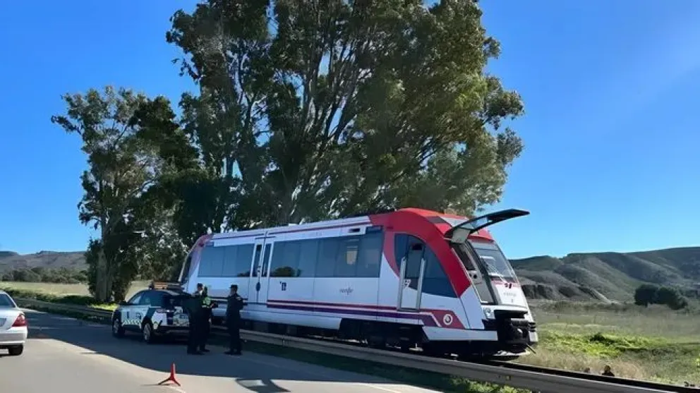 Un tren metropolitano chocó contra una grúa cerca de Cartagena y dejó varios heridos.
