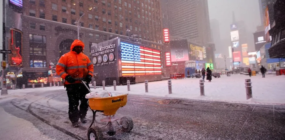Postal extrema de Times Square en Nueva York.
