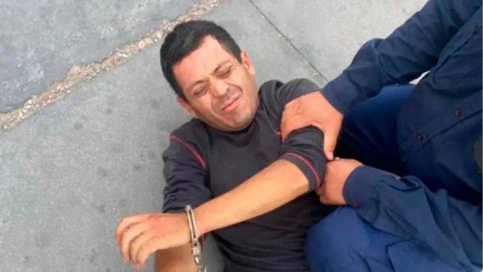 El Pandero, en el momento de su detención por personal policial.