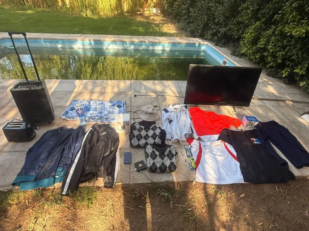 Parte de los objetos secuestrados en una casa del barrio Malimán.