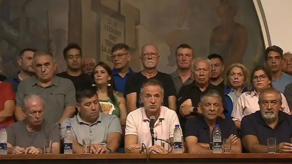 Los principales directivos de la CGT.