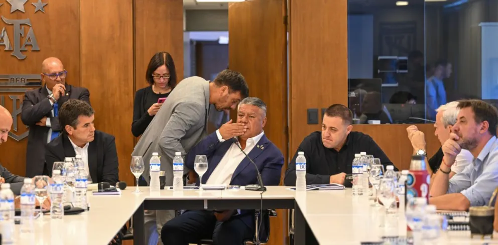 El sanjuanino, Claudio Tapia, durante una reunión del Comité Ejecutivo de la AFA.