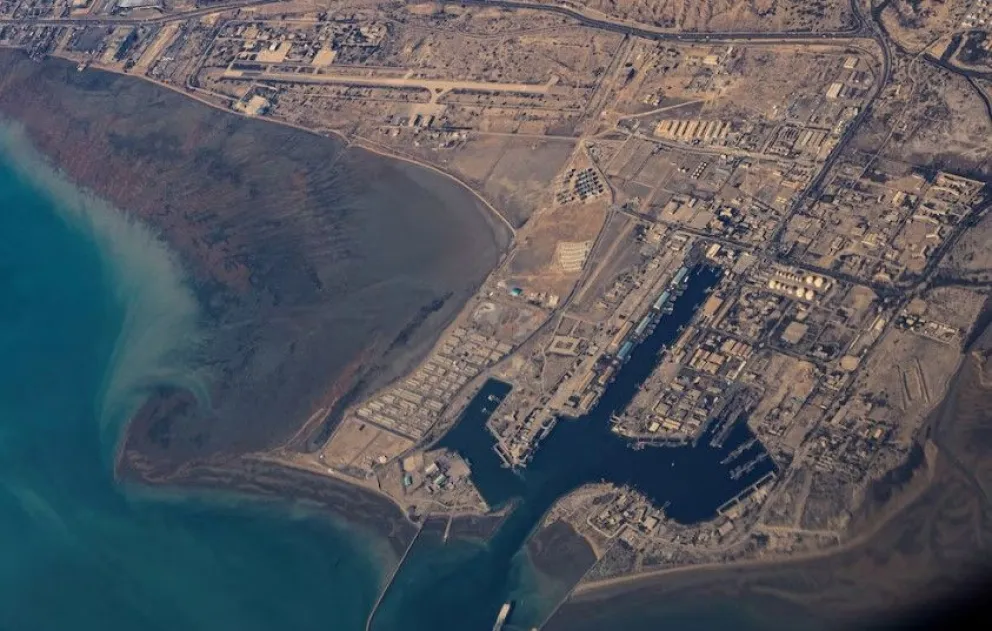 Vista aérea del Estrecho Ormuz.