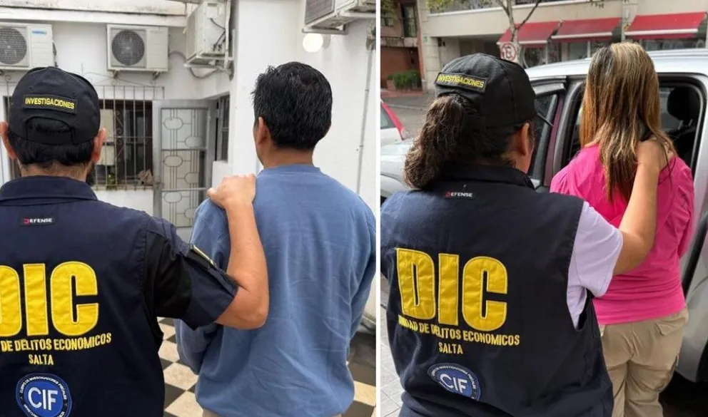 Valeria Páez (izquierda) fue detenida junto a su pareja (derecha)