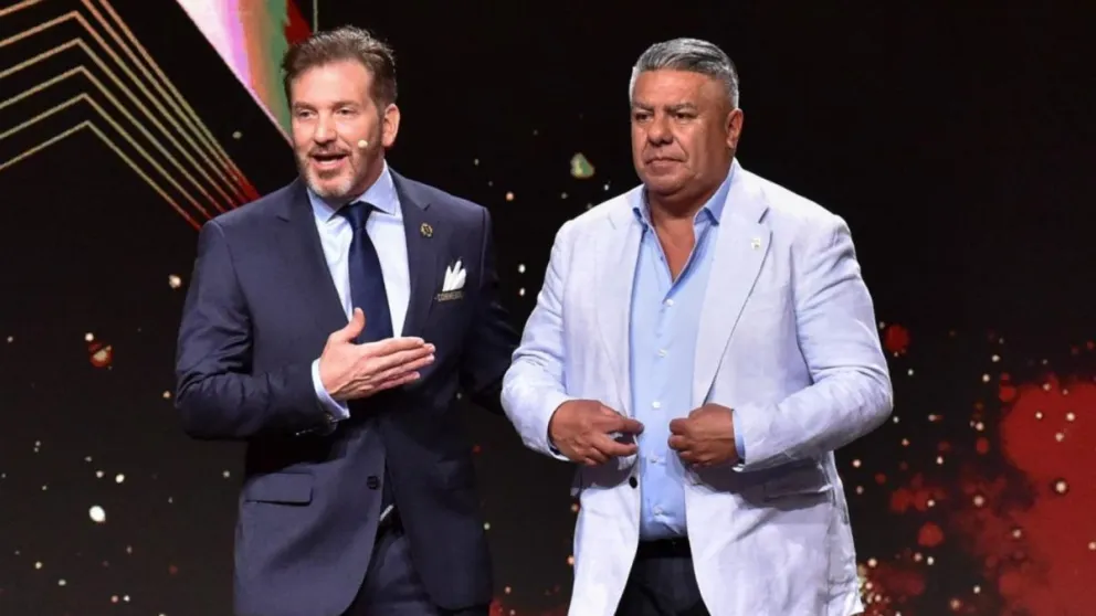 Alejandro Domínguez, presidente de Conmebol, y el sanjuanino que comanda la AFA, Claudio Tapia.