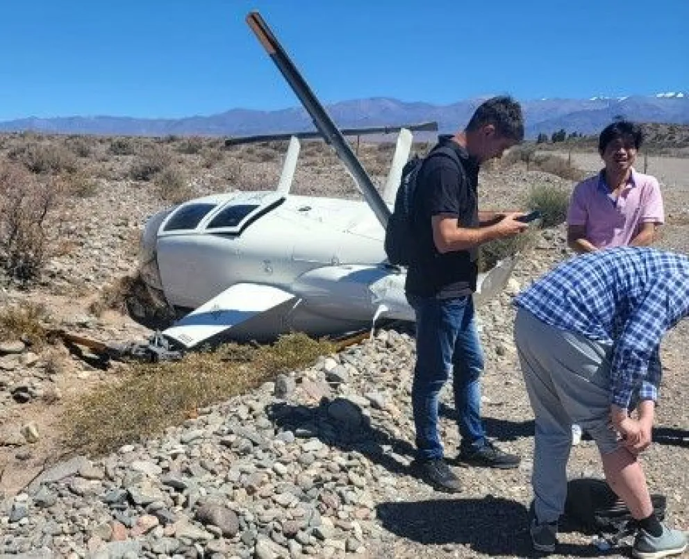 El helicóptero que comandaba Walter Gallardo.