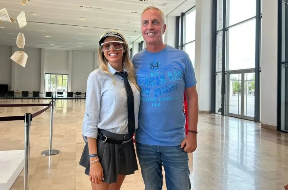 Marley y Vicky Xipolitakis, en el Teatro del Bicentenario.