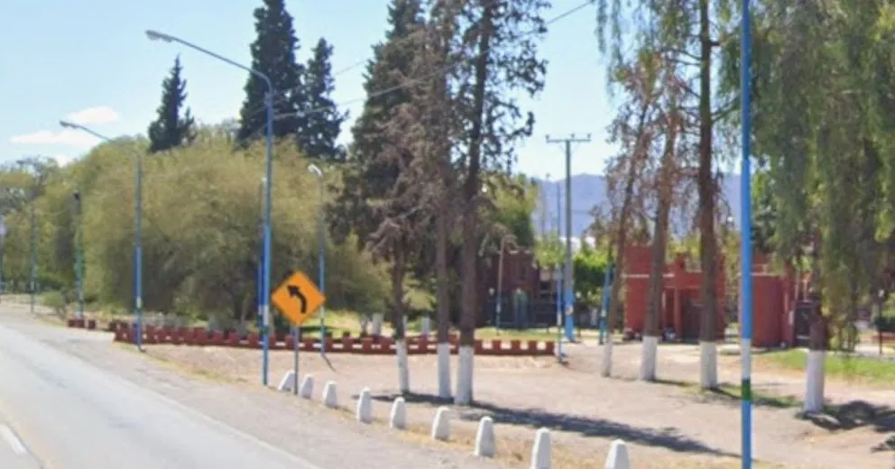 La zona del ataque el sábado, frente al Cementerio de Albardón.