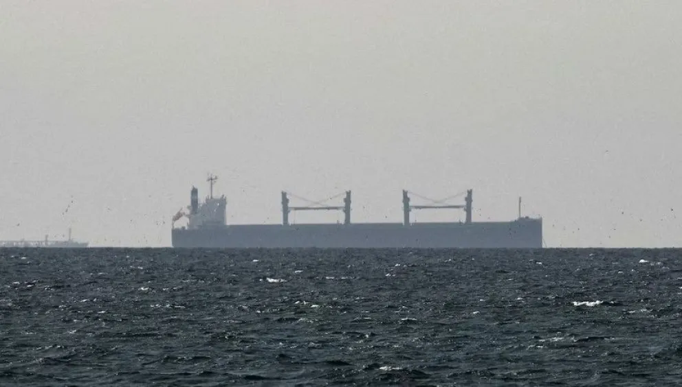 Un barco petrolero en el estrecho de Ormuz.