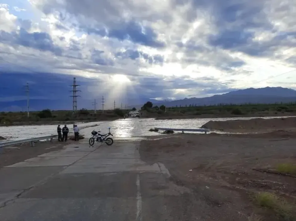 La última crecida en Ullum, en enero pasado.