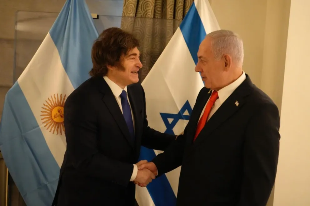 Javier Milei y Benjamín Netanyahu.