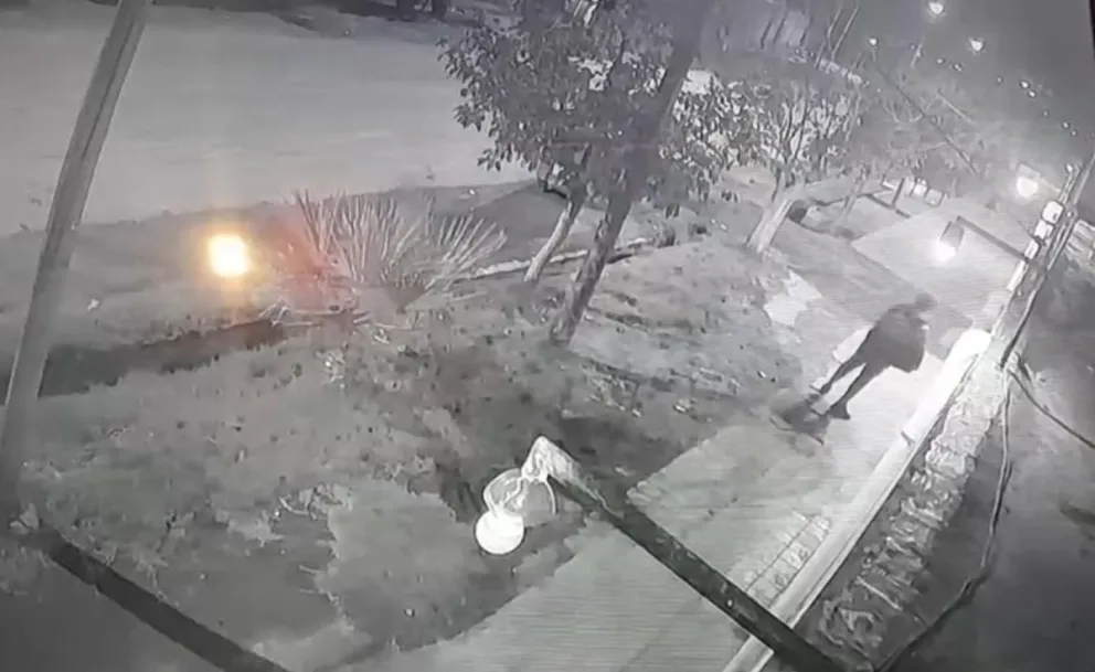 Captura del video del momento del robo