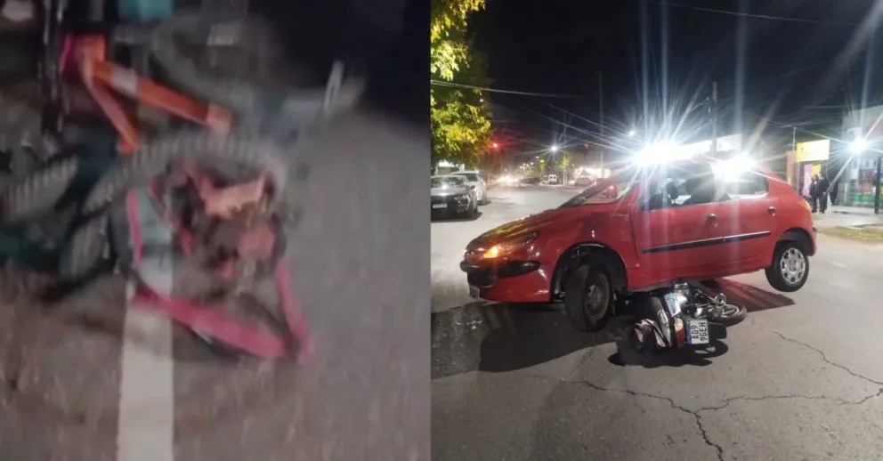 Imagen de la izquierda, captura de video del siniestro en Albardón.- Derecha, Rawson.