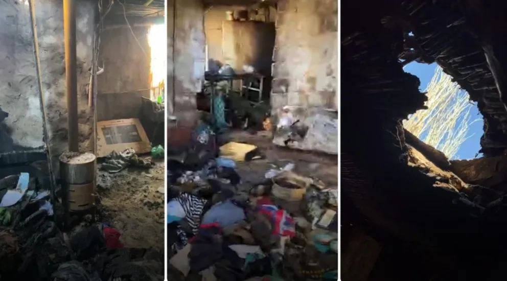 Así quedó la vivienda tras el incendio