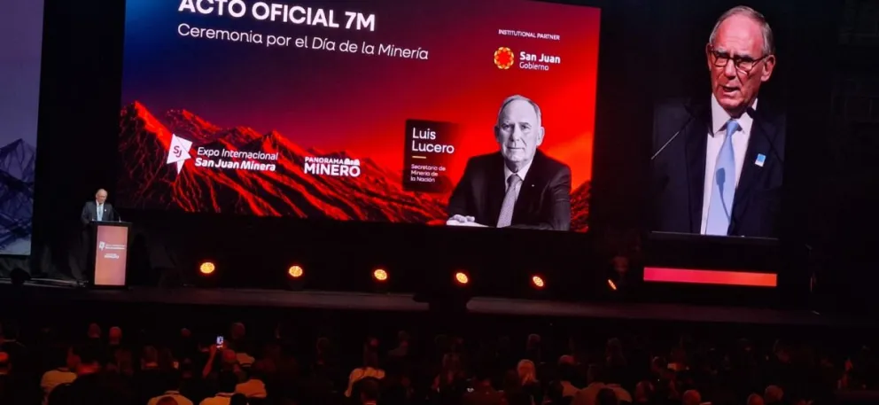 Luis Lucero, secretario de Minería de la Nación durante su discurso.