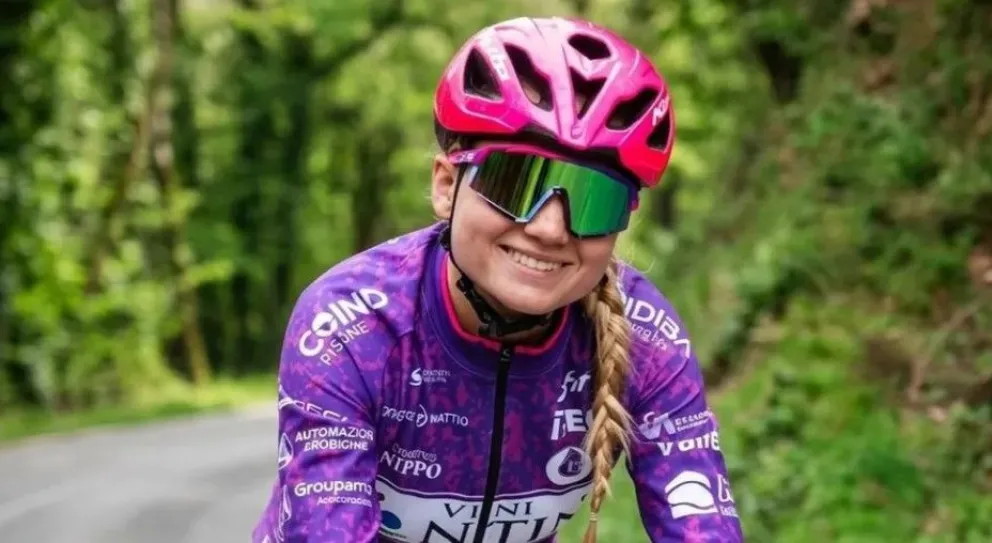 Delfina Dibella, la ciclista sanjuanina de 19 años.