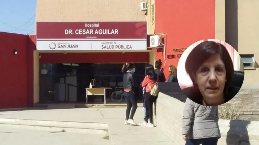 El Hospital César Aguilar, en Caucete, y su actual directora, Diana Martínez, quien deberá presentarse mañana en Tribunales como testigo para evitar ser buscada por la Policía.