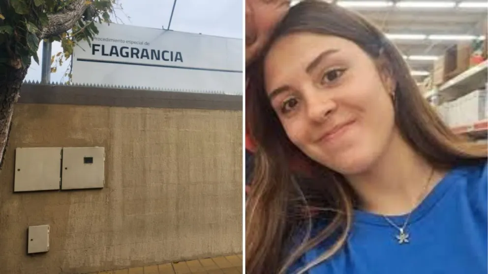 La sede de Flagrancia donde se desarrolla el juicio por la muerte de Lucia Rubiño.