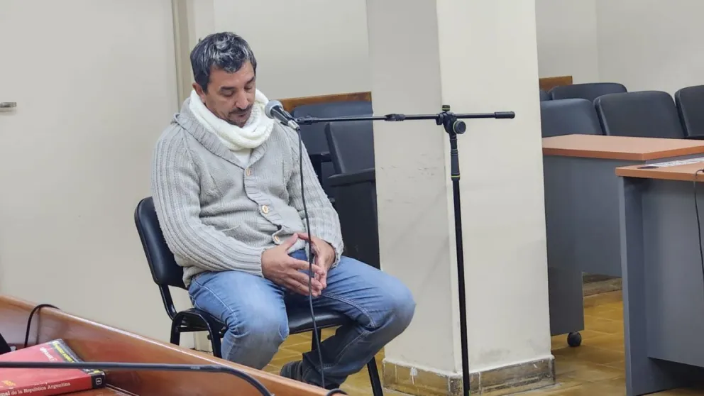 Carlos Andrés Mendoza, durante la audiencia de su sobreseimiento (FOTO: 0264Noticias)