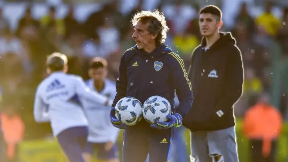Fernando Gayoso, en sus épocas de entrenador de arqueros de Boca.