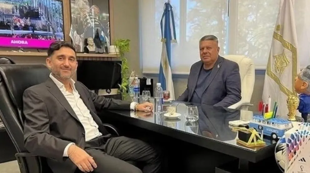 El sanjuanino Claudio Tapia y Ariel Vallejo.