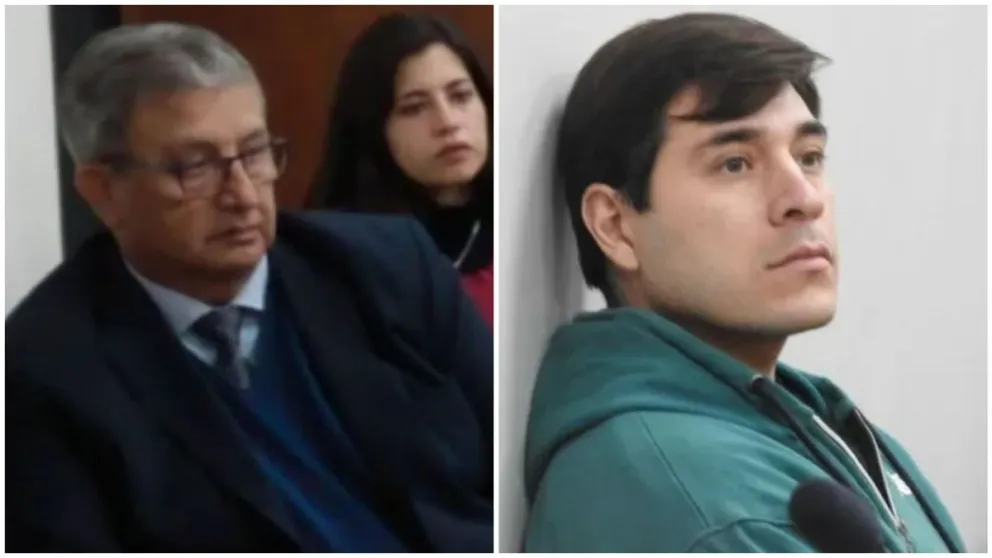 De izquierda a derecha: El exjefe de la Policía de San Juan, Luis Martínez, y Gabriel Riveros Alday, conocido públicamente como el “policía tiktoker”.
