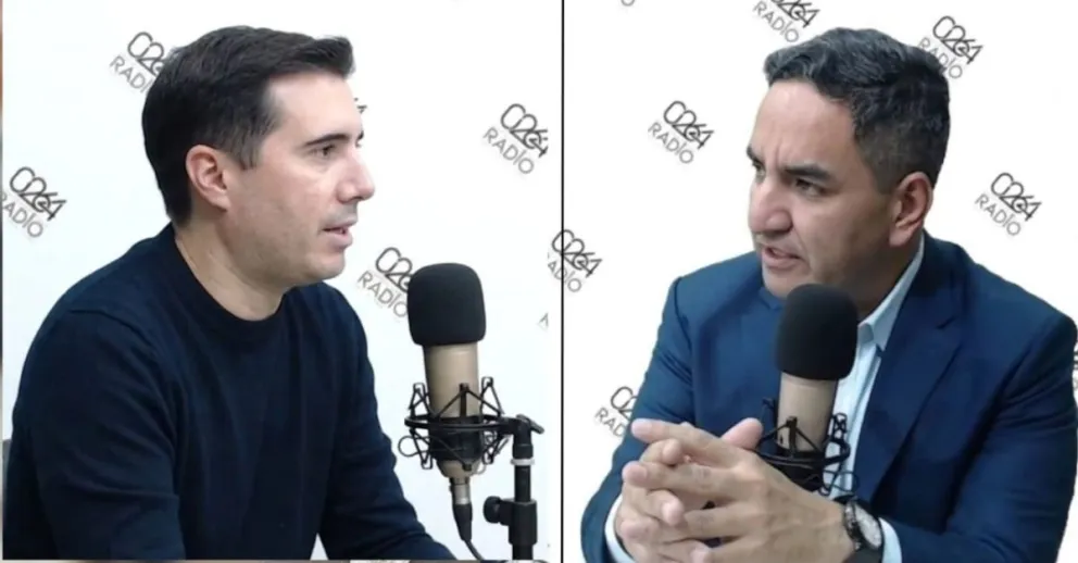 Posturas. Luis Rueda, del bloquismo, y Enzo Cornejo, del Pro, pasaron por el programa A todo o nada, de 0264 Radio, en distintos horarios.