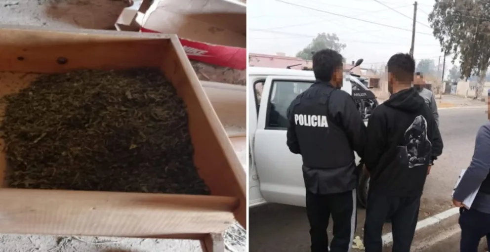 La detención de Carrizo y la droga que le encontraron en su domicilio.