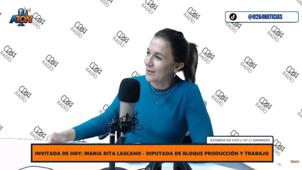 La diputada María Rita Lascano, en el programa A todo o nada, de 0264 Radio.