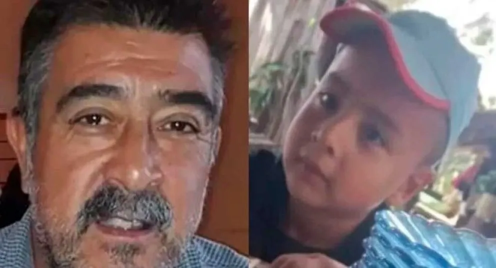 El exmarino sanjuanino, Carlos Pérez, y Loan, el niño correntino desaparecido en 2024.