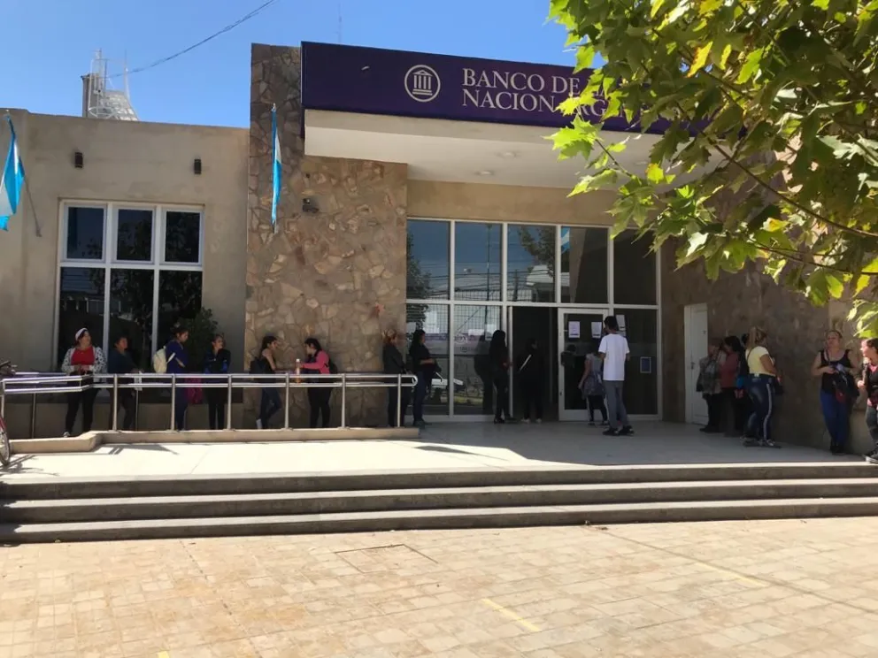 La sucursal del Banco Nación en el departamento Caucete.