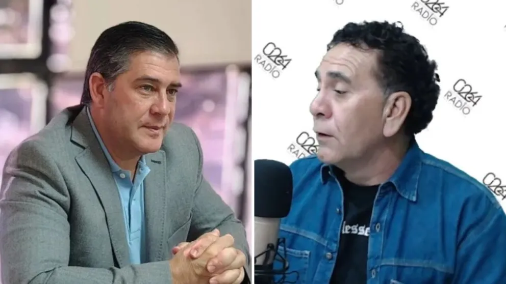 A la izquierda, el intendente de Angaco, José Castro; a la derecha, el diputado departamental, Marcelo Mallea.