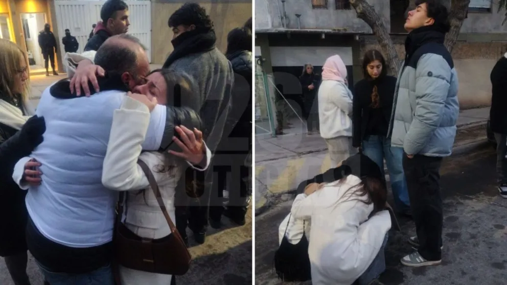 Jorge Rubiño y amiga se Lucía, conmovidos y enojados tras el fallo del juez de Menores, Jorge Toro.