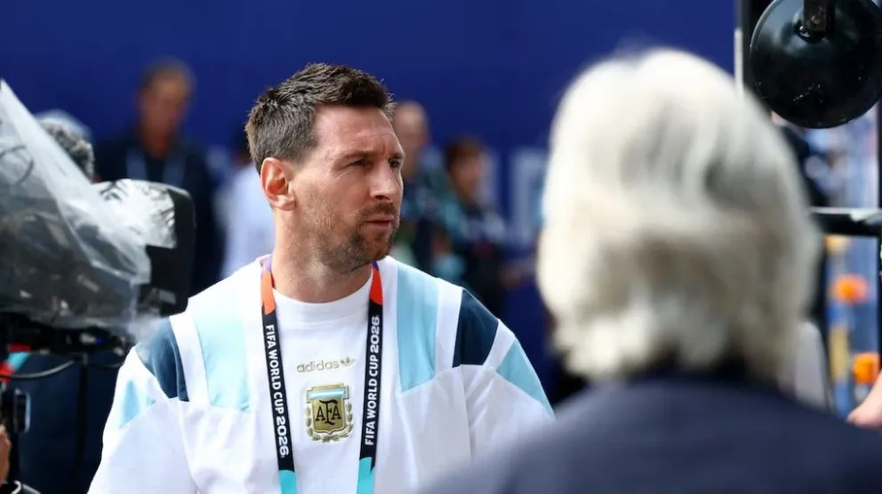 Messi, en su llegada al estadio Hard Rock Stadium de Miami.