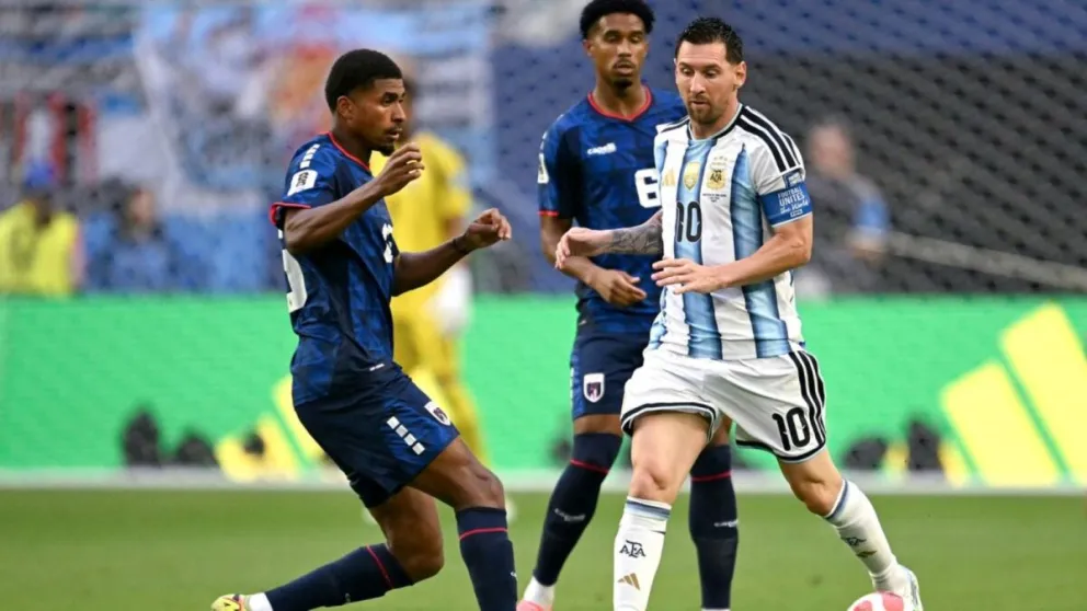 Messi, en su llegada al estadio Hard Rock Stadium de Miami.