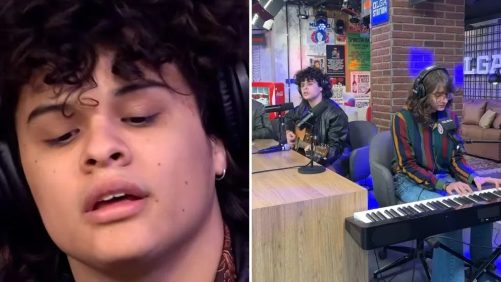 Los cantantes sanjuaninos Mateo y Alejo, en el streaming de Olga.
