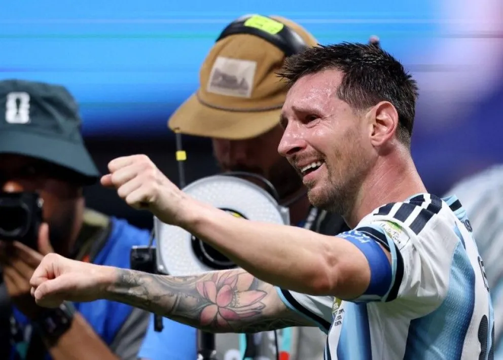 Messi envuelto en una marea de emociones tras el encuentro en Atlanta.