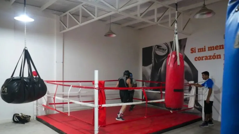 Fotos de los topes y entrenamientos que se llevan a cabo en la Federación Sanjuanina de Boxeo: imágenes del instagram de la misma.