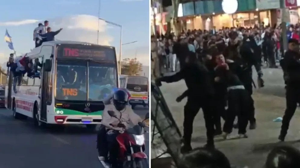 Los inconvenientes en los colectivos este miércoles, tras la victoria de Argentina; en el centro, hubo 24 detenidos por generar incidentes.