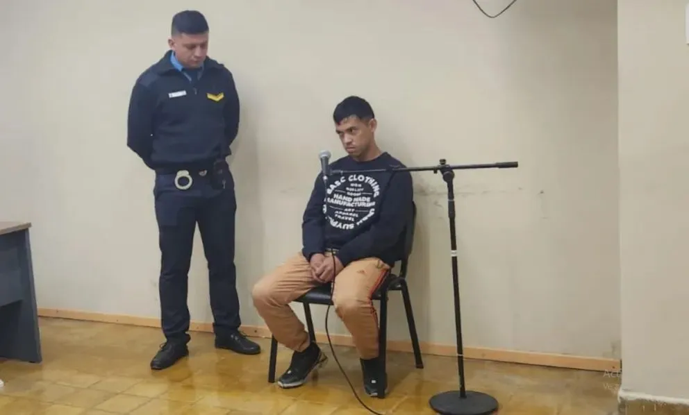Mario Josué Ríos, de 28 años, durante una de las audiencias previas a la de este viernes. (FOTO 0264NOTICIAS)