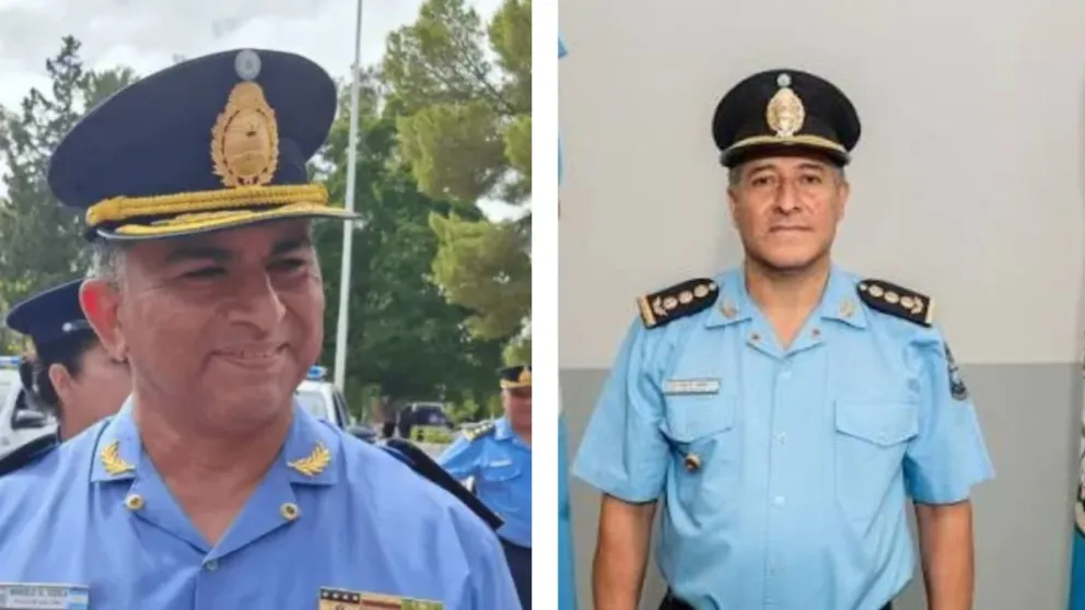Germán Videla, a la izquierda, y Rubén Castro, dos de las personas que viajaban en el helicóptero.