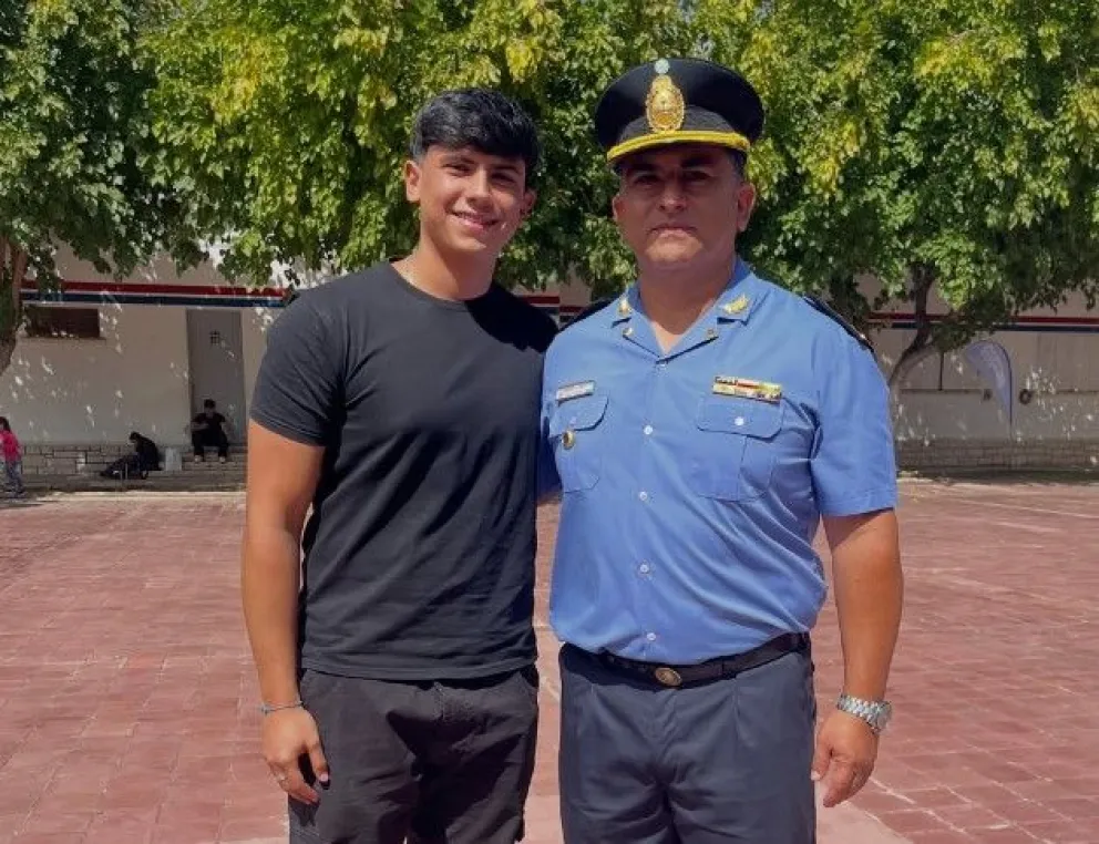 Emiliano y su papá, Germán Videla.