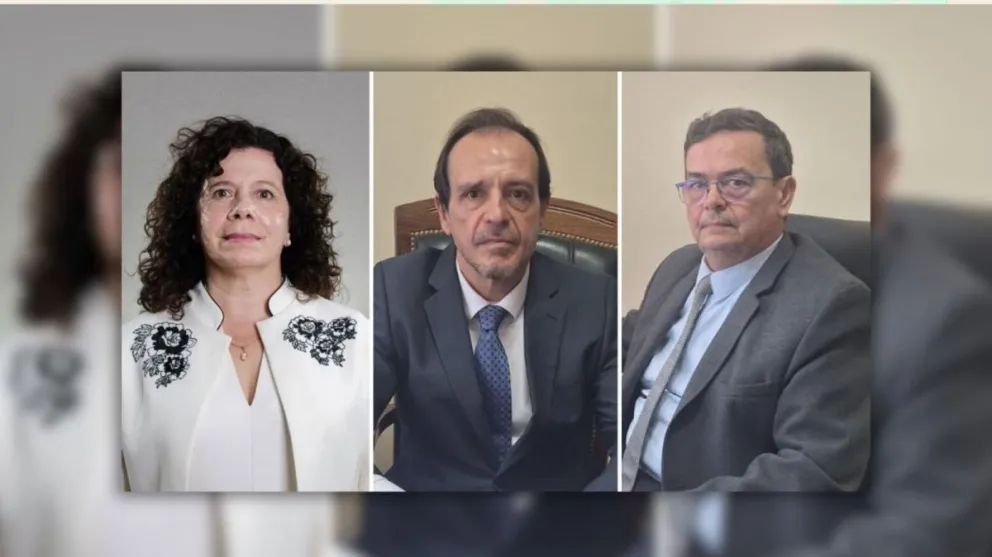 Adriana Tettamanti, jueza del Contencioso Administrativo, Sergio Rodríguez y Juan Carlos Pérez, miembros de la Sala III de la Cámara Civil. Los tres le contestaron con dureza al abogado Fiorentino, quien los denunció en el Jury.