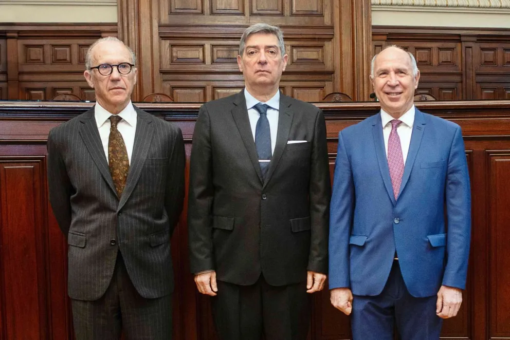 Horacio Rosatti, Carlos Rosenkrantz y Ricardo Lorenzetti, los magistrados que actualmente integran la Corte Suprema de Justicia de la Nación.