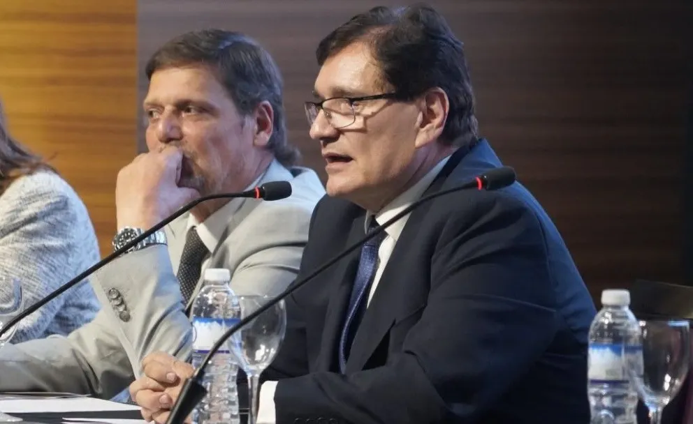 El presidente de la Corte de Justicia, Daniel Olivares Yapur, y el titular del Consejo de la Magistratura, Juan José Victoria.