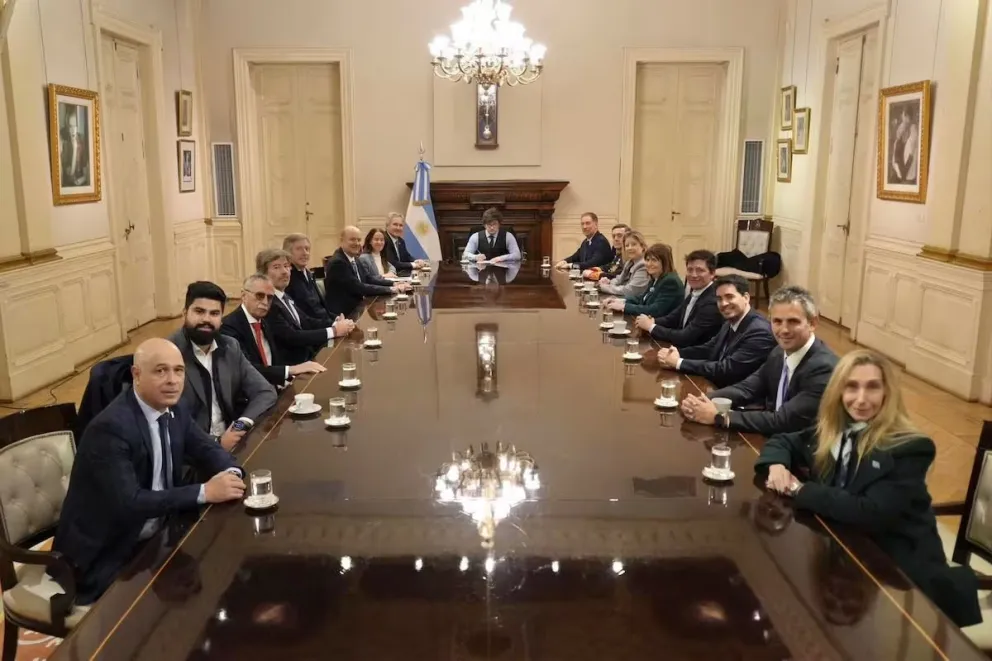 El Presidente encabezó la ultima reunión de Gabinete en Casa Rosada, el 9 de julio pasado.
