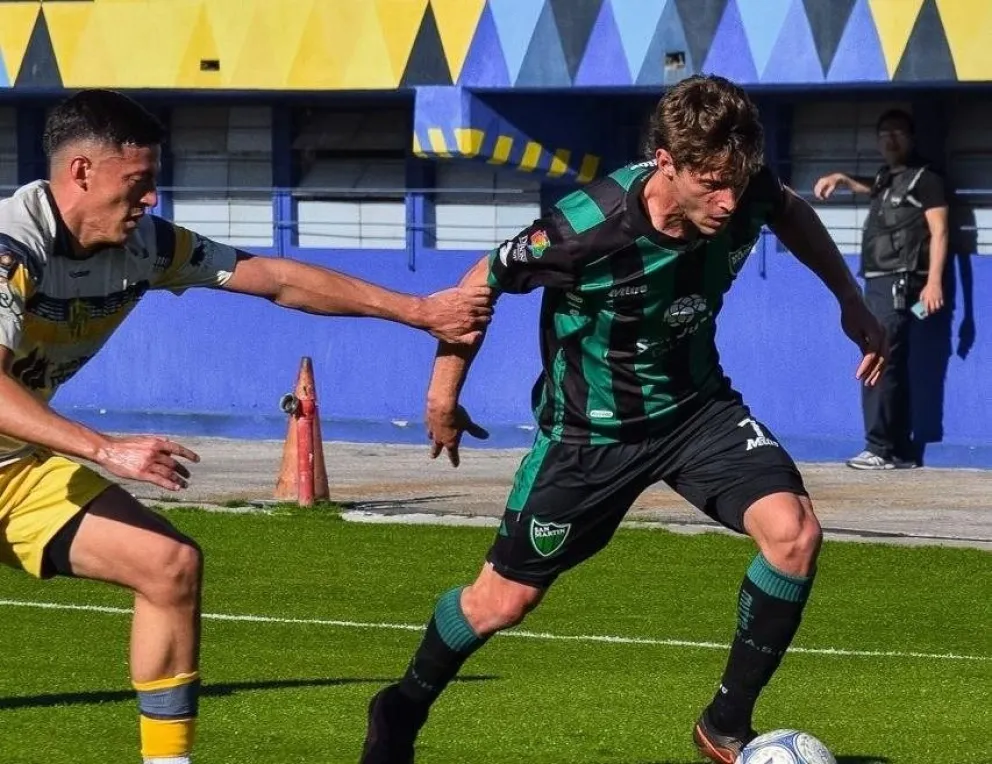 Nazareno Fúnez, el goleador de San Martín en la temporada.