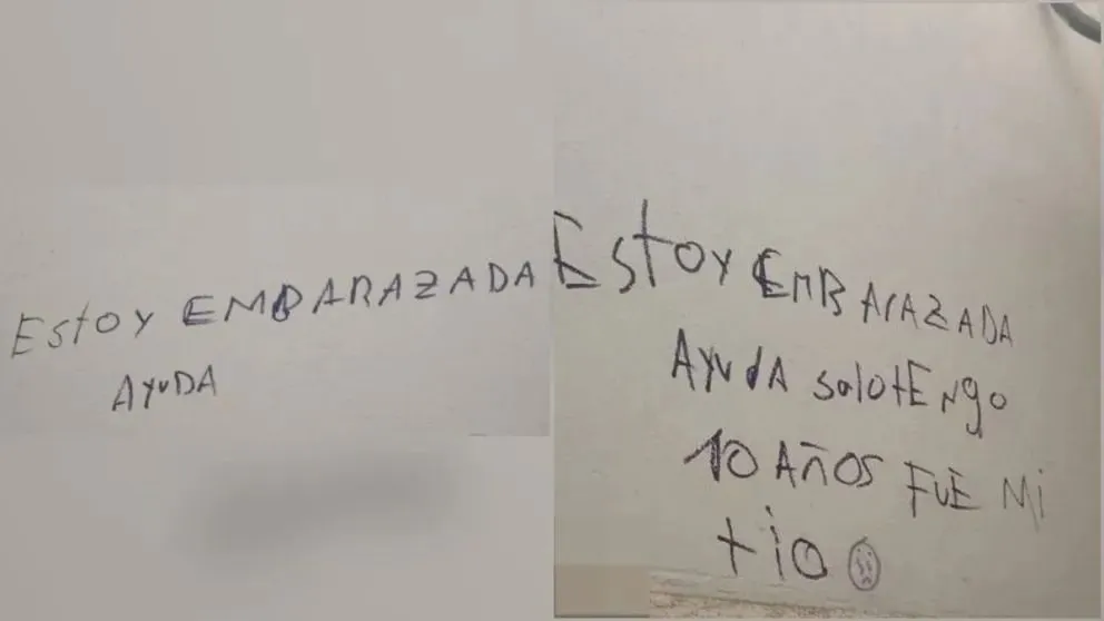 La pintada que apareció en el sector de baños de la escuela de la Villa San Damián.