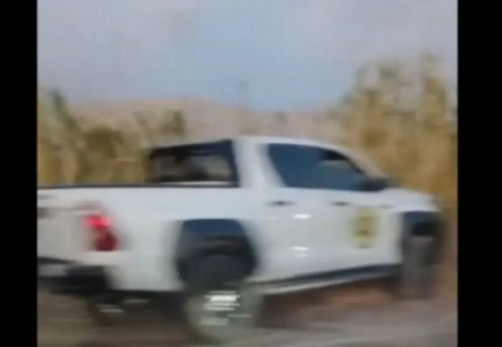 Abandonada. Así encontraron la camioneta del periodista. 